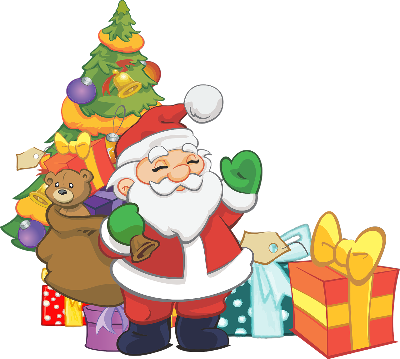 christmas comic characters decorations free photo