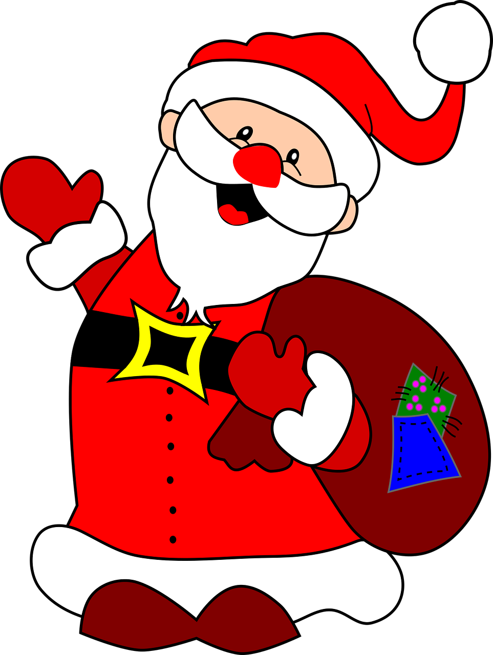 christmas claus comic characters free photo