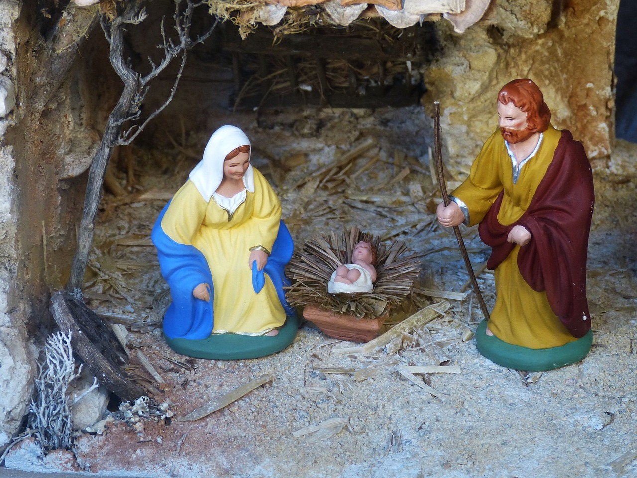 christmas crib nativity scene free photo