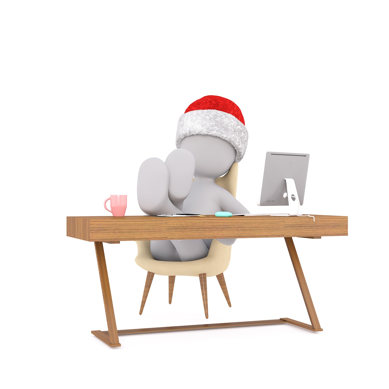 christmas work figure free photo