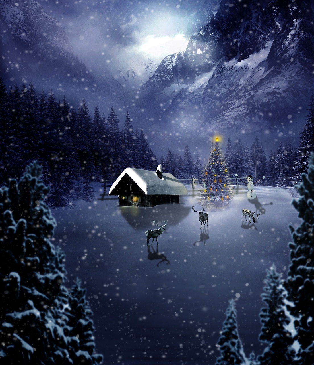 christmas photoshop manipulation free photo