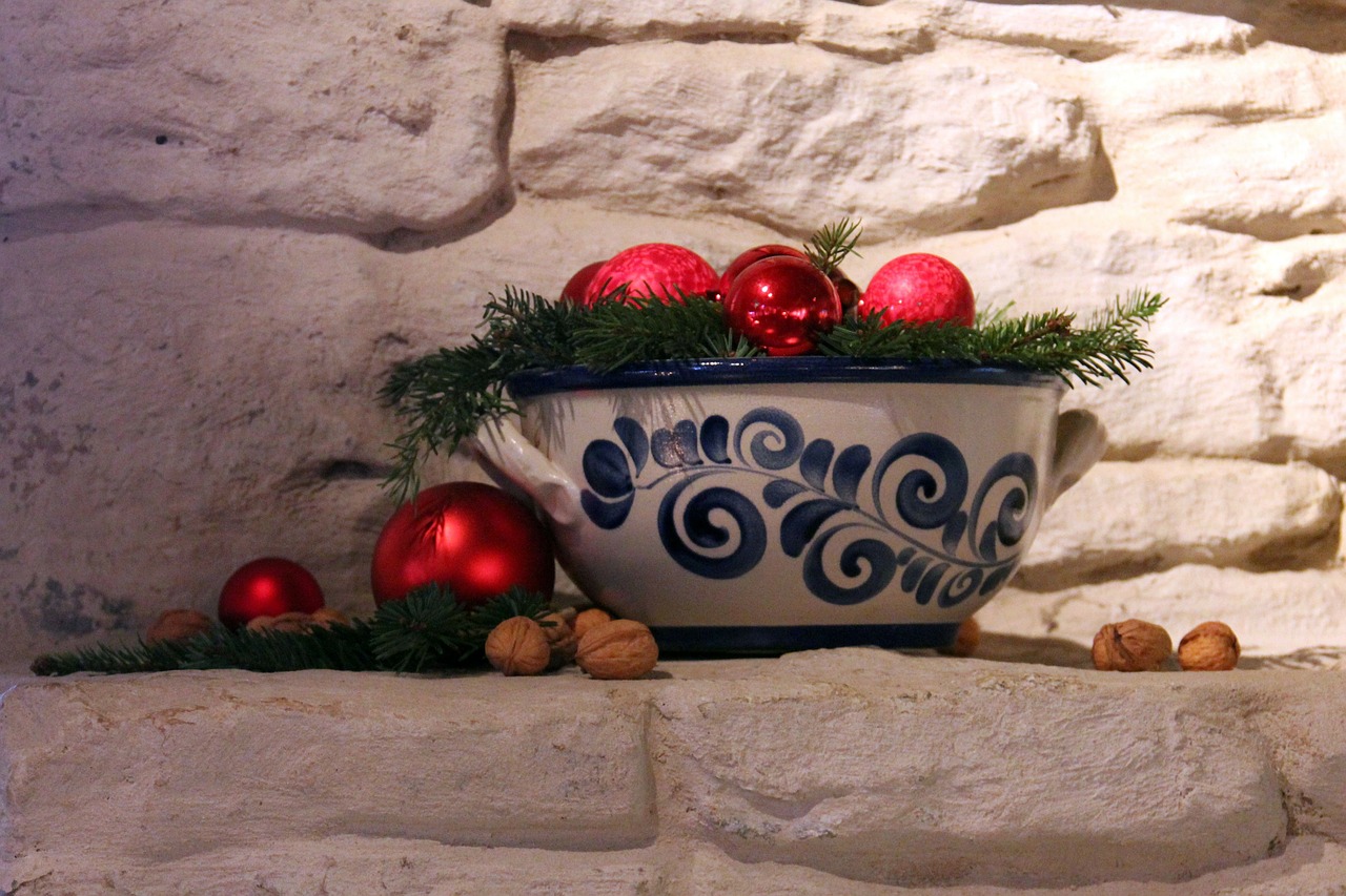 christmas bowl deco free photo