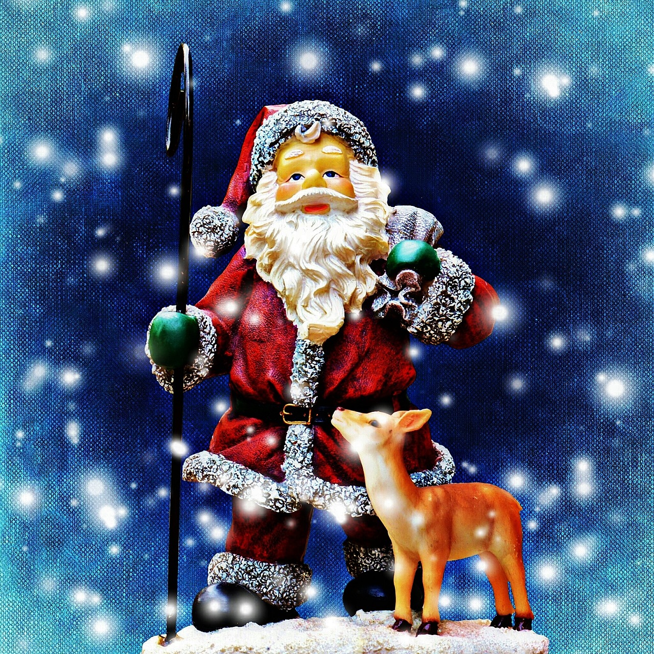 christmas santa claus snow free photo