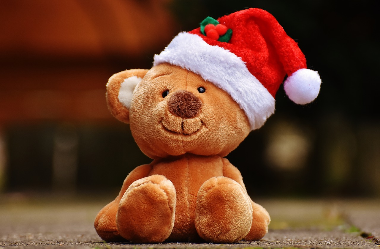 christmas teddy soft toy free photo