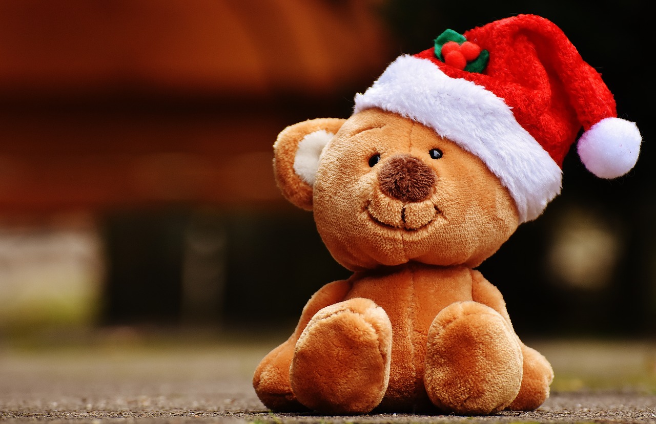 christmas teddy soft toy free photo