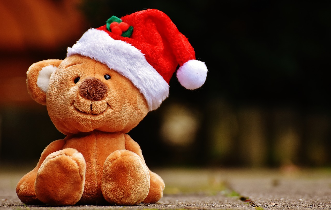 christmas teddy soft toy free photo