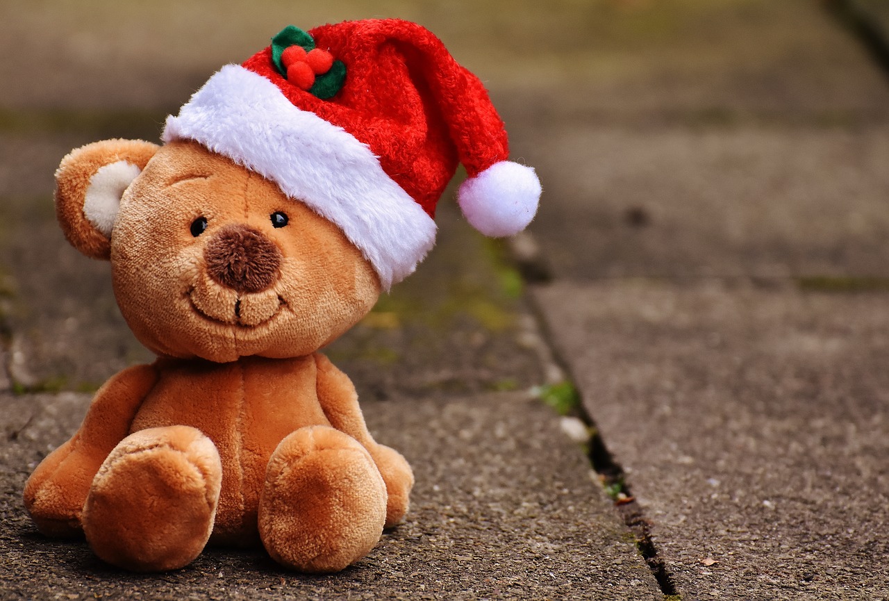 christmas teddy soft toy free photo