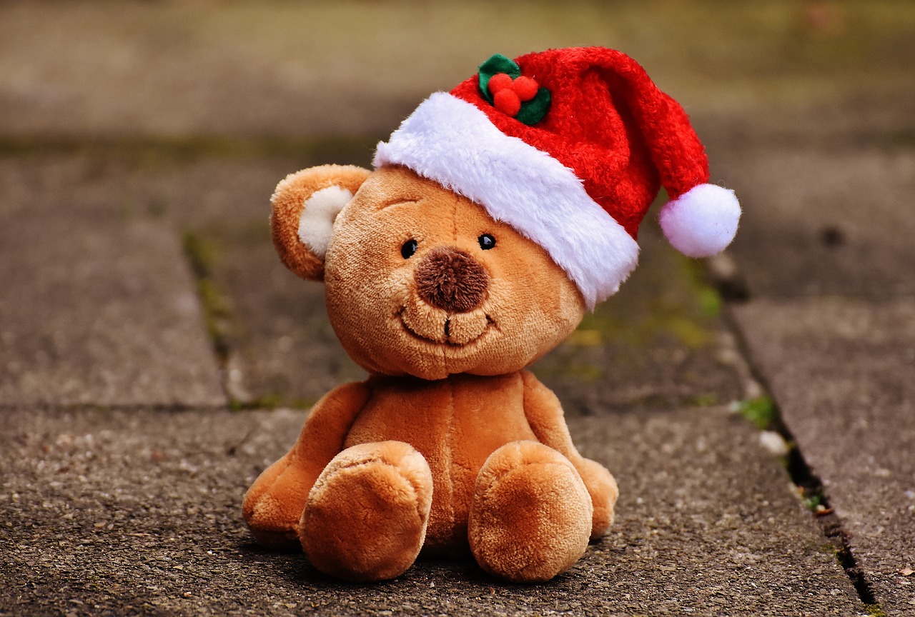 christmas teddy soft toy free photo