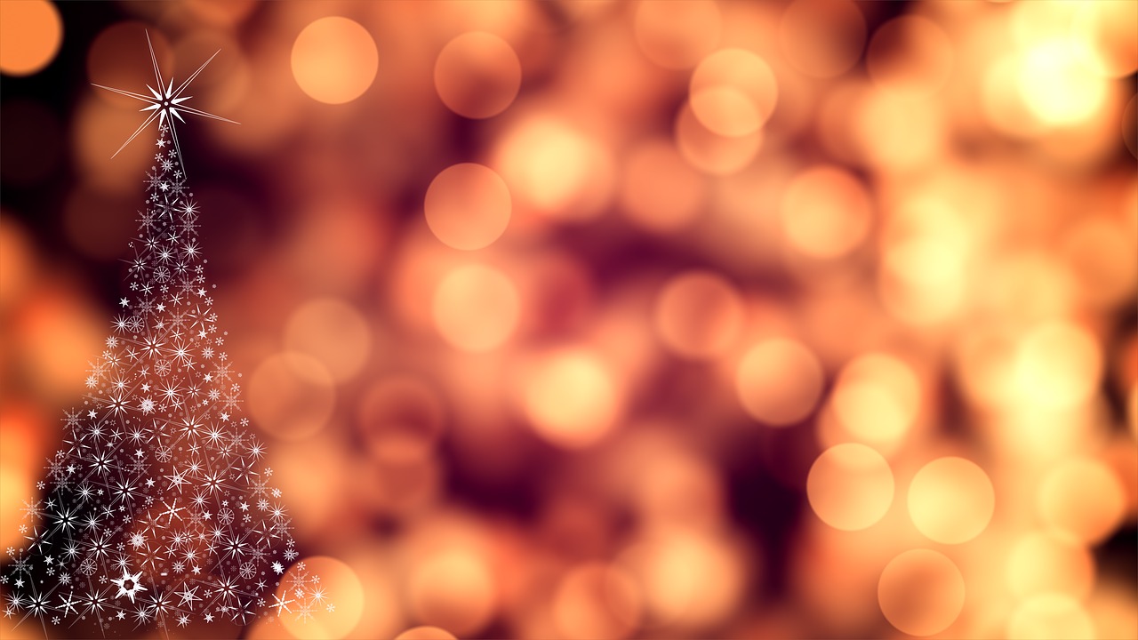 christmas holidays bokeh free photo