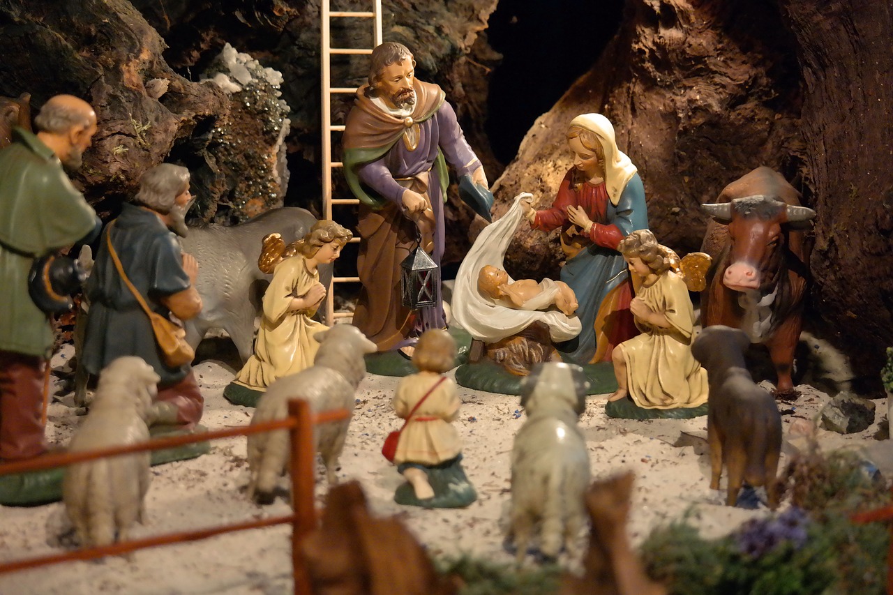 christmas crib nativity scene free photo