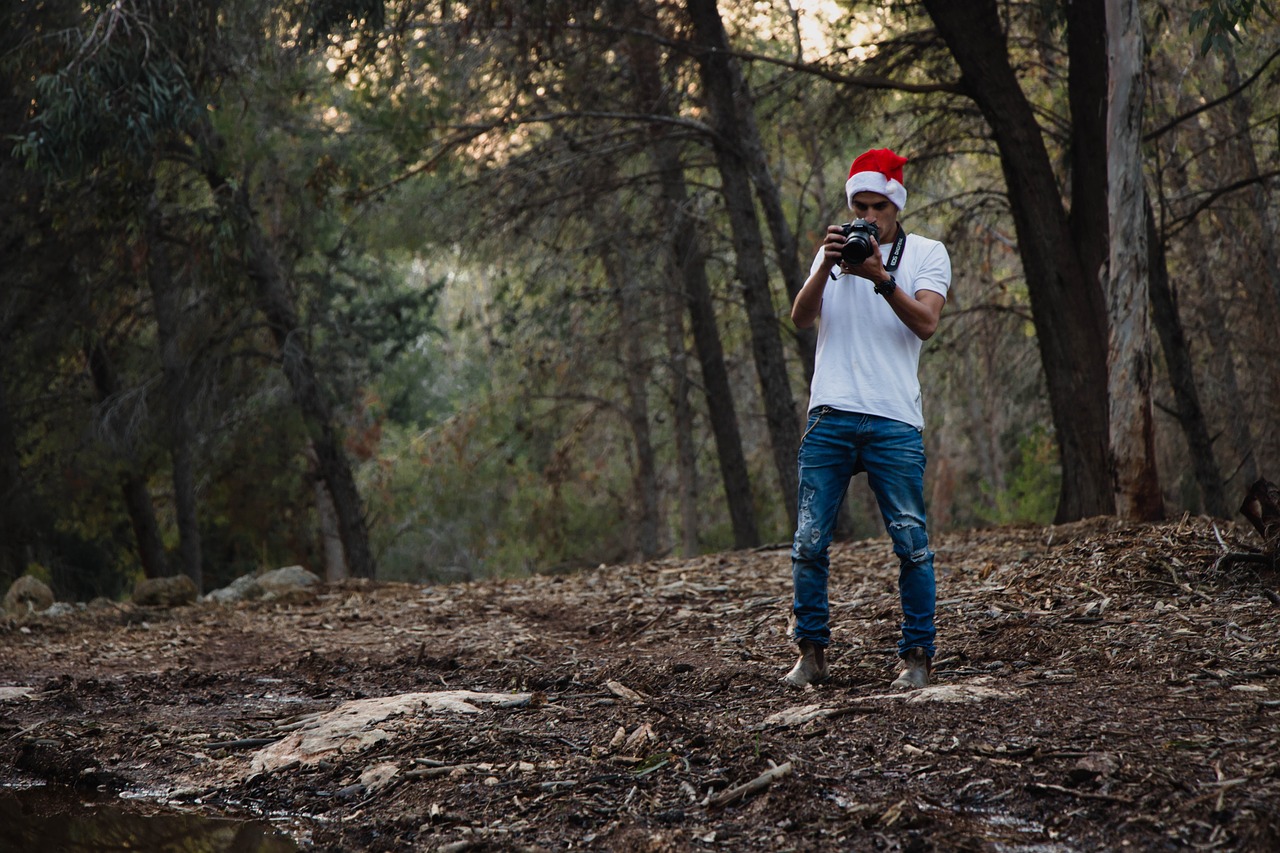 christmas white shirt jeans free photo