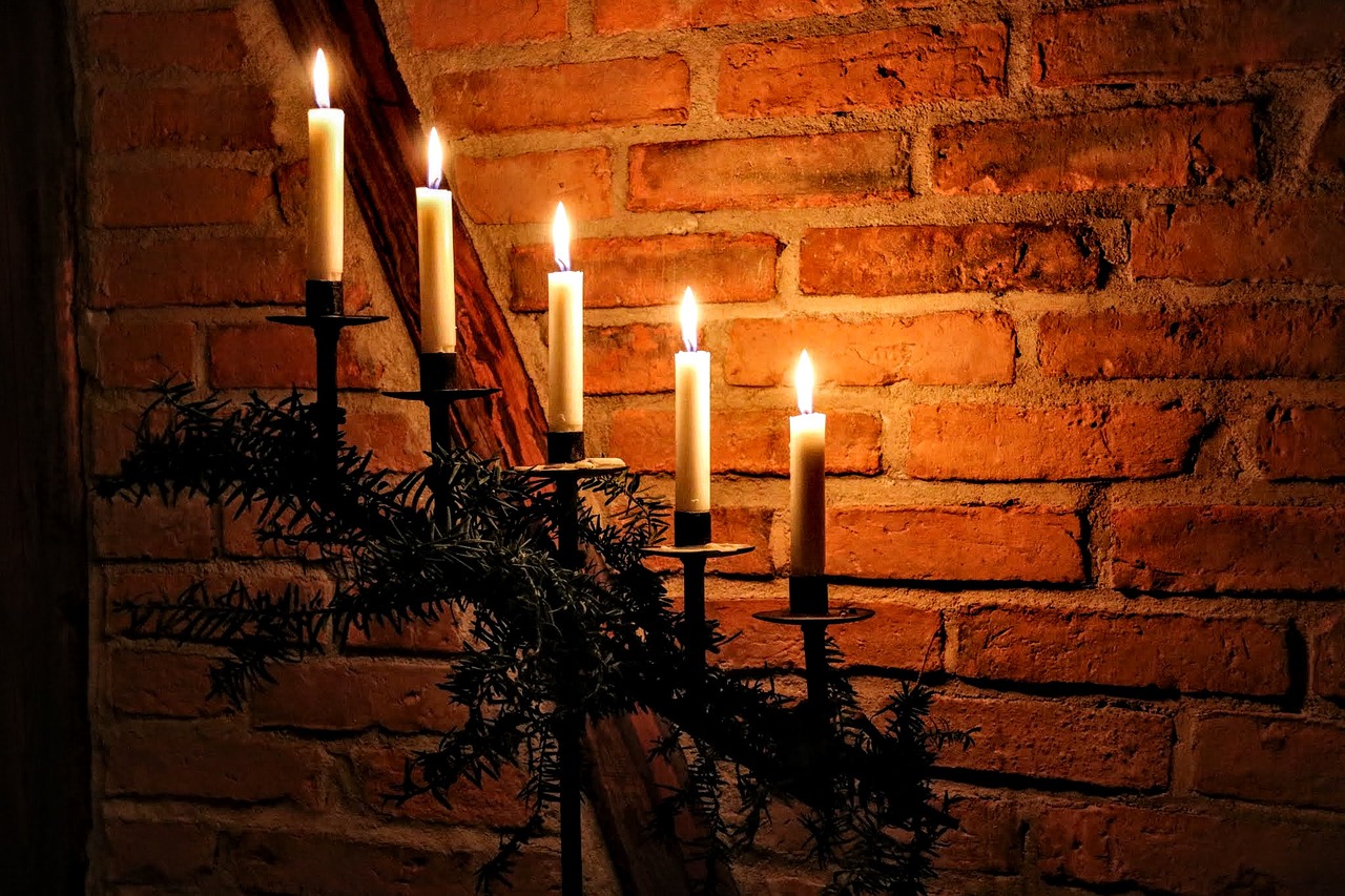 christmas candlelight candlestick free photo