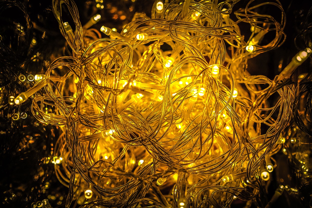 christmas lights decor free photo