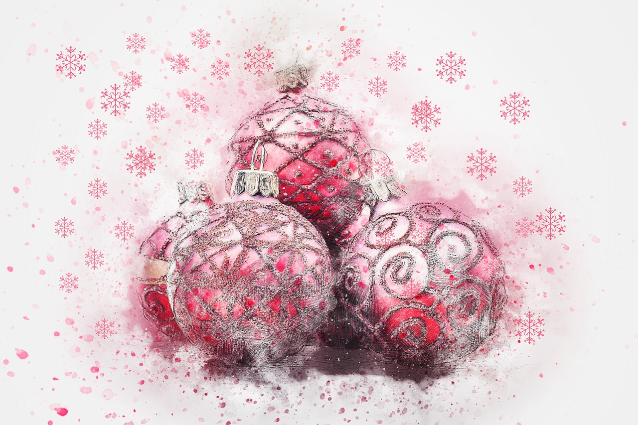 christmas balls art free photo
