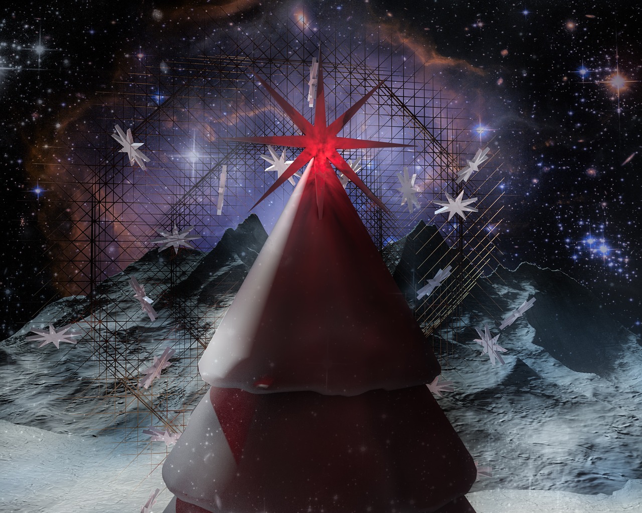 christmas 3d rendering free photo