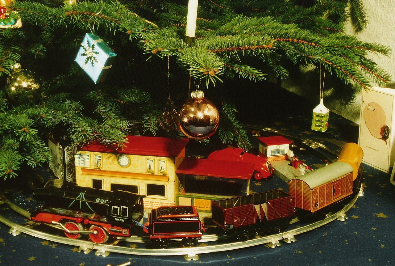christmas toys railway free photo