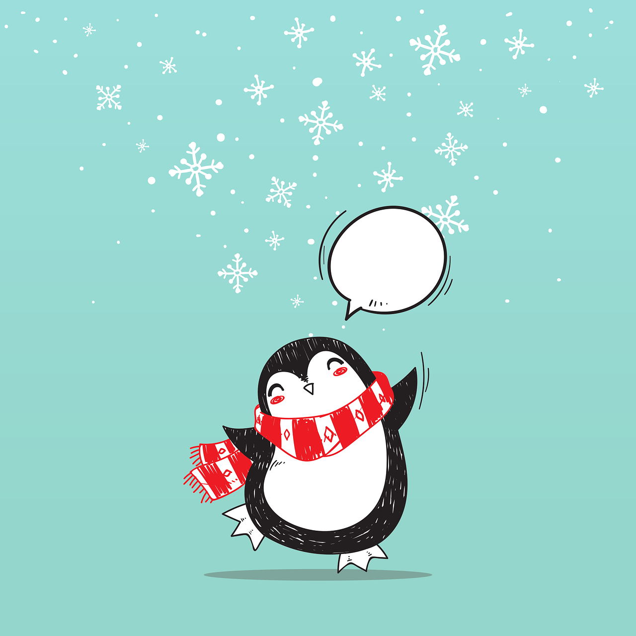 christmas penguin new year's eve free photo