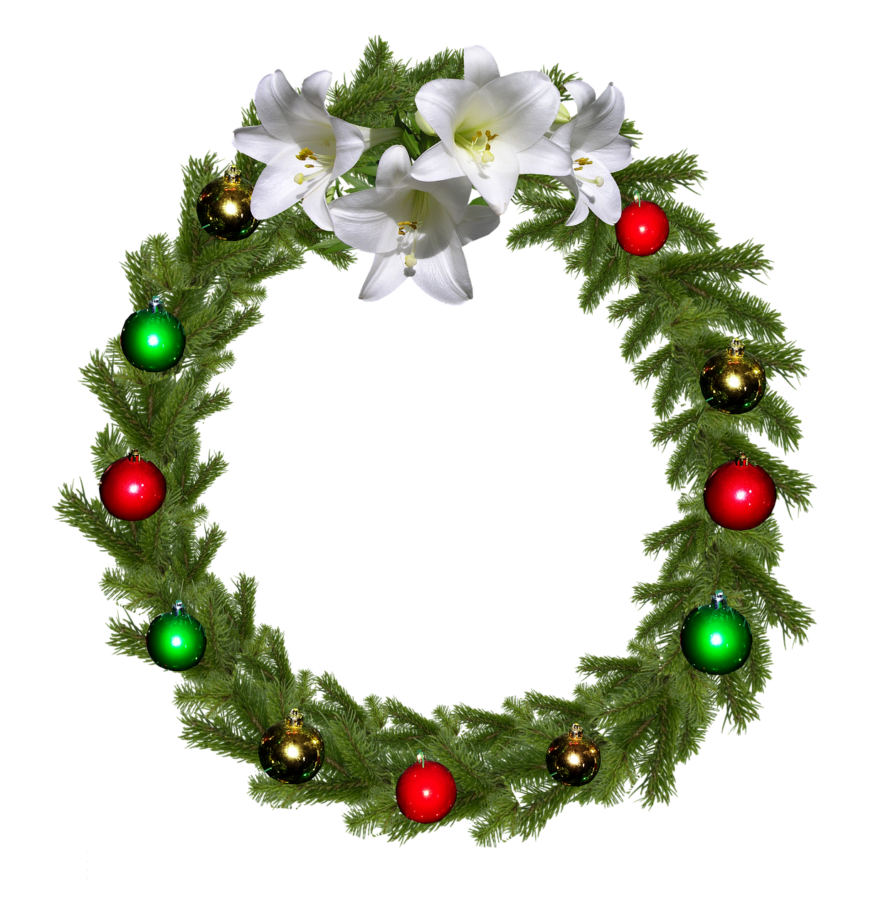 christmas wreath lily free photo