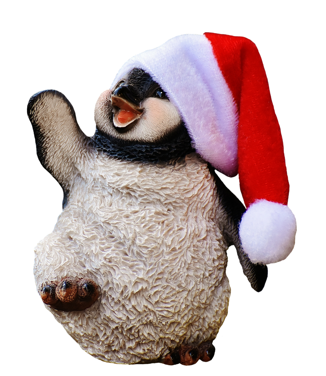 christmas penguin santa hat free photo