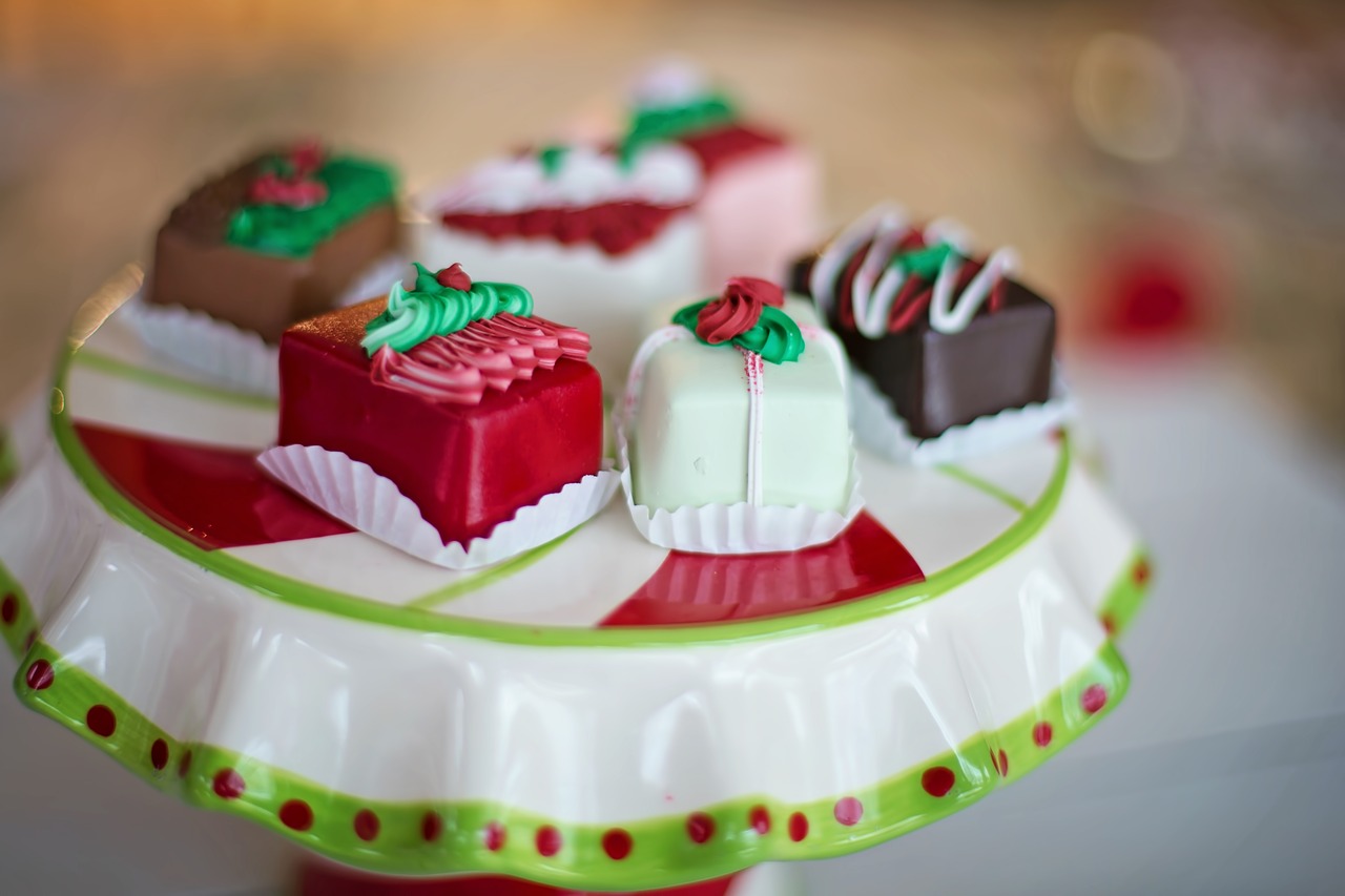 christmas petit fours candy free photo