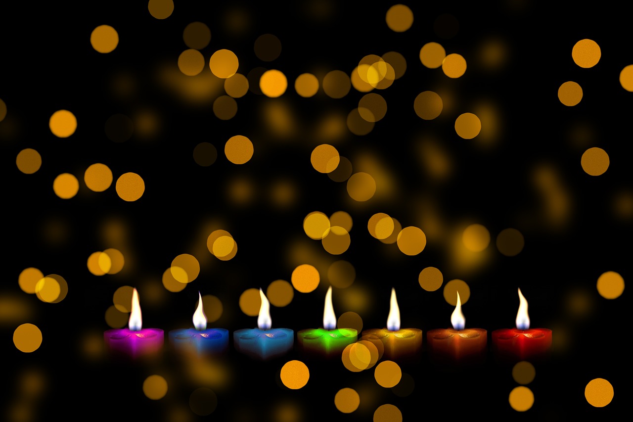 christmas candles colorful free photo