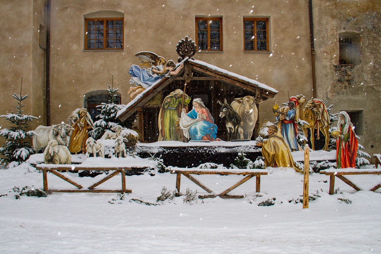 christmas nativity scene winter free photo