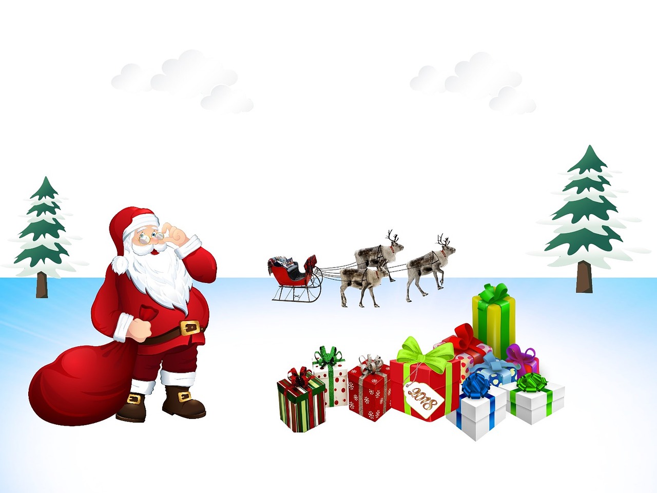 christmas father christmas gifts free photo