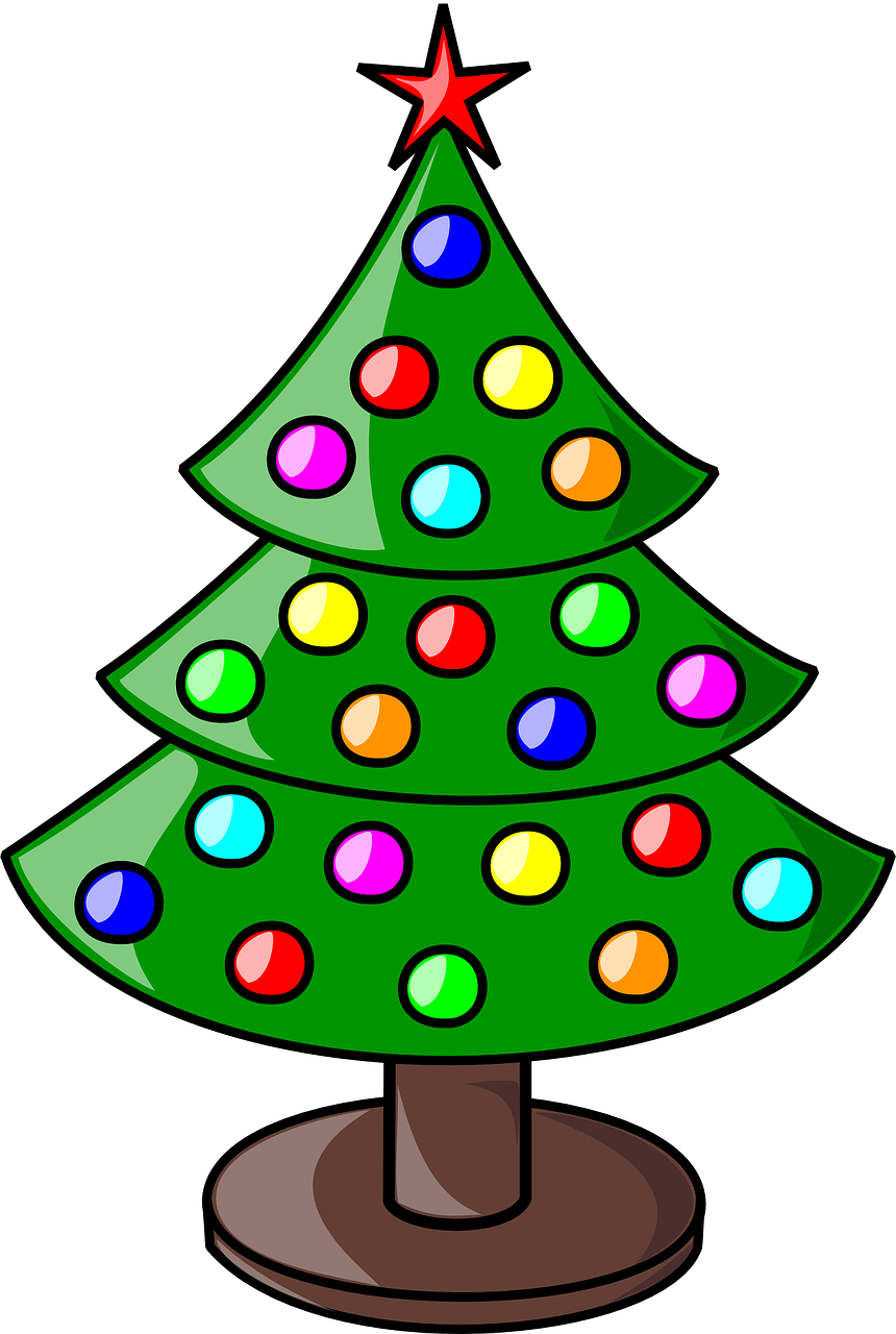 christmas tree decorated free photo