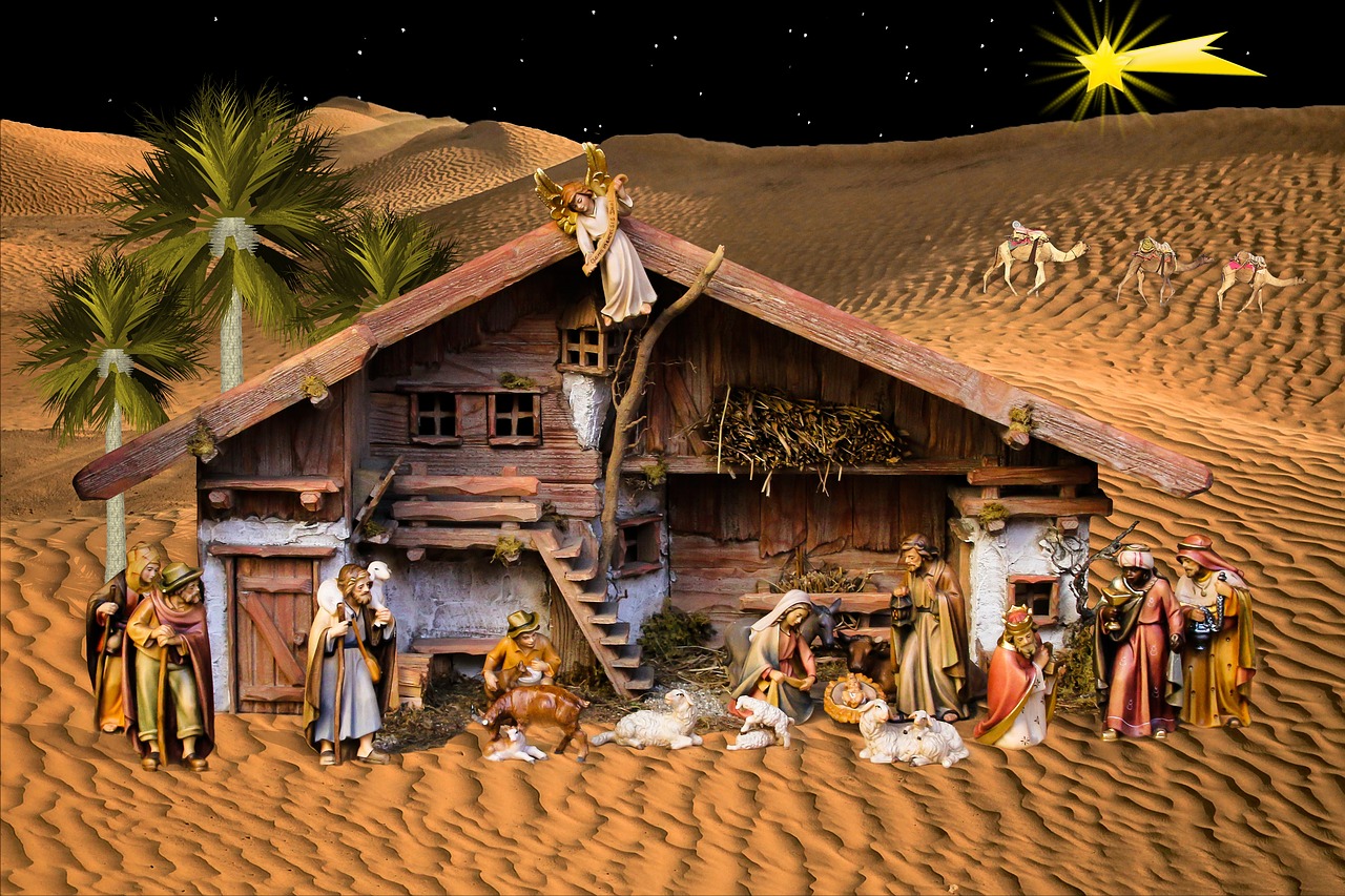 christmas  nativity scene  crib free photo