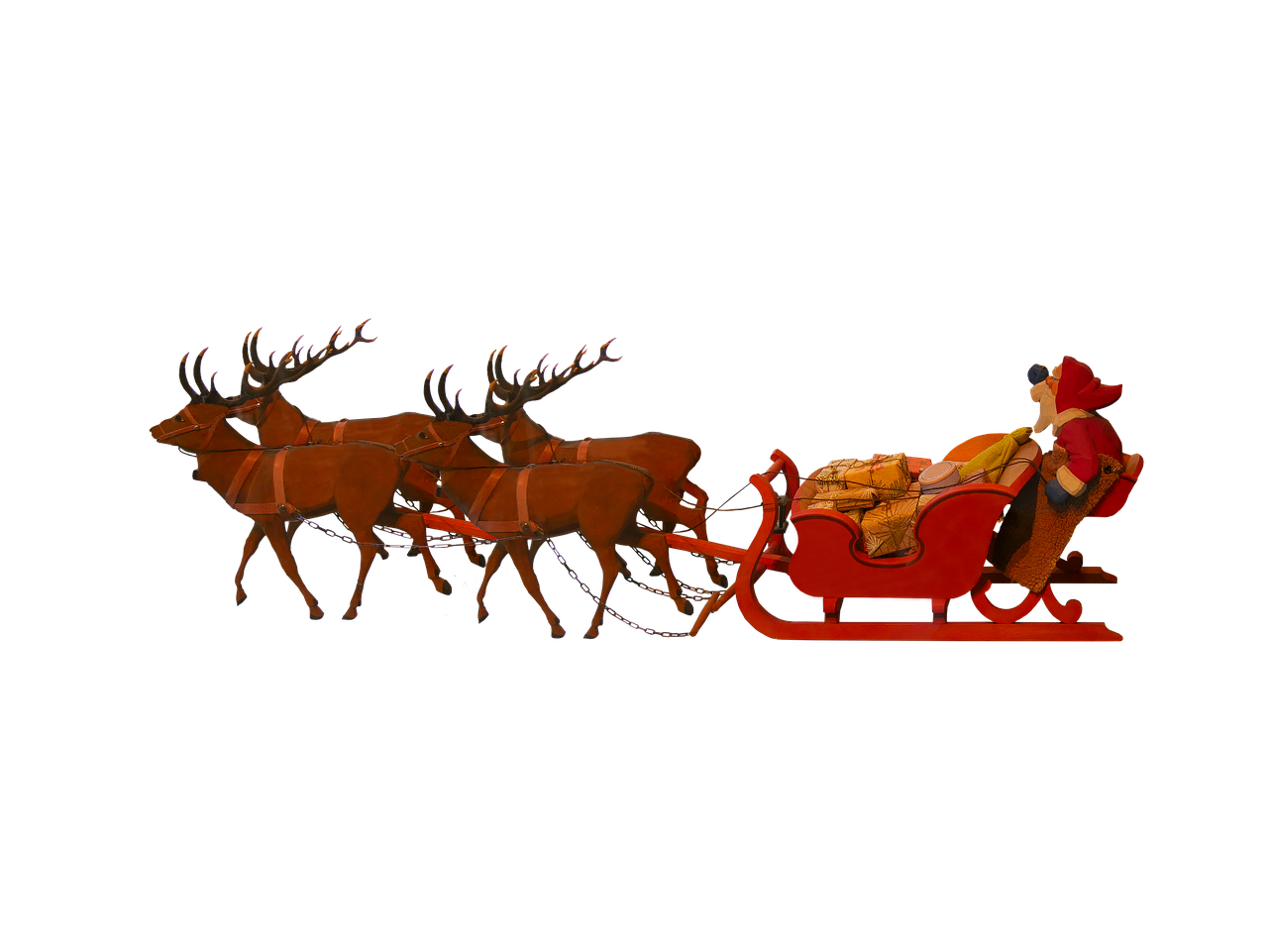 christmas  santa claus  christmas sleigh free photo