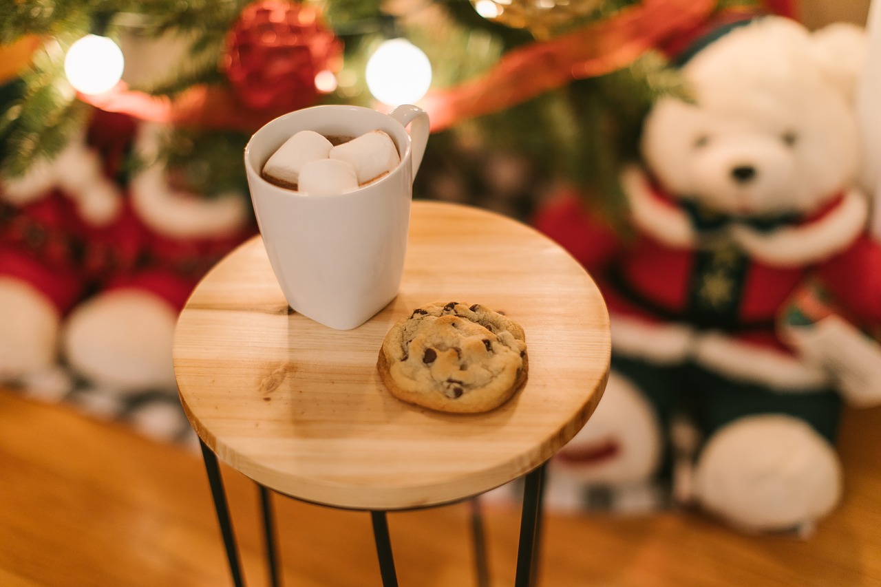 christmas  christmas cookies  hot chocolate free photo