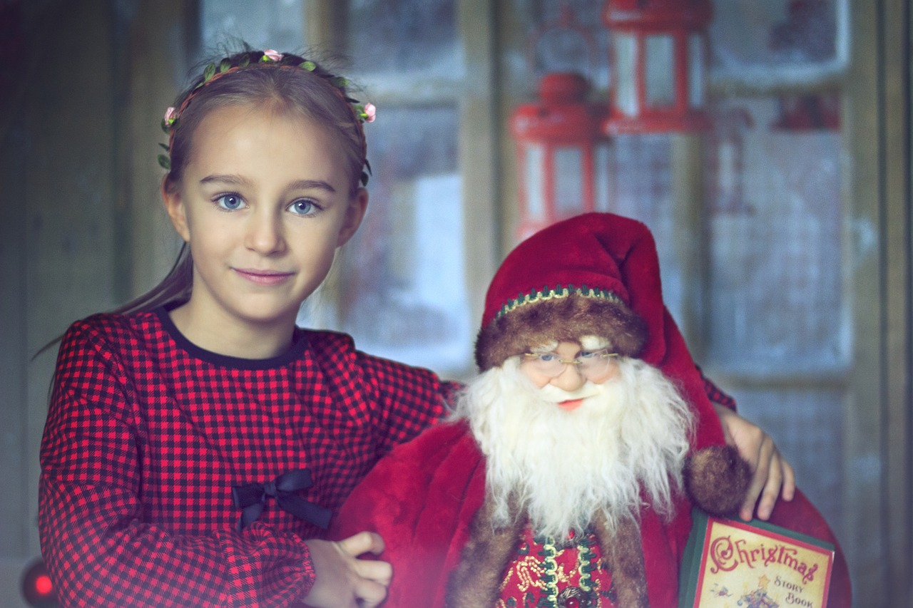 christmas  the little girl  holiday free photo