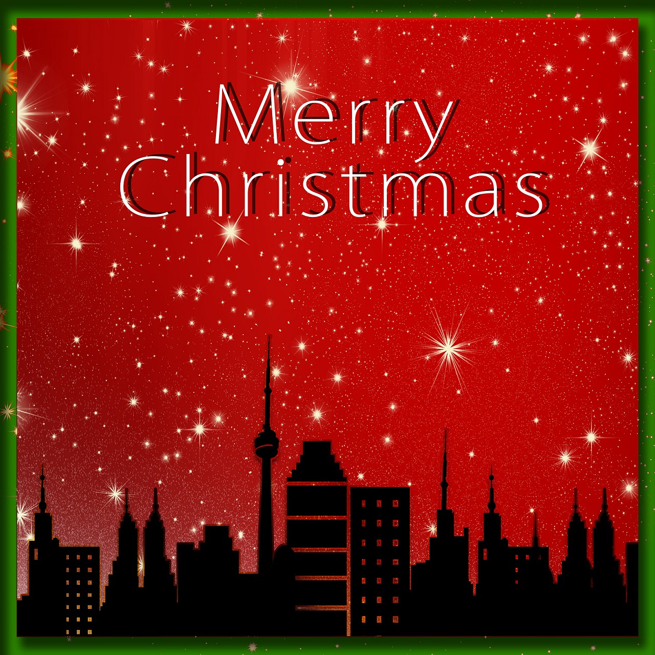 christmas city cityscape free photo