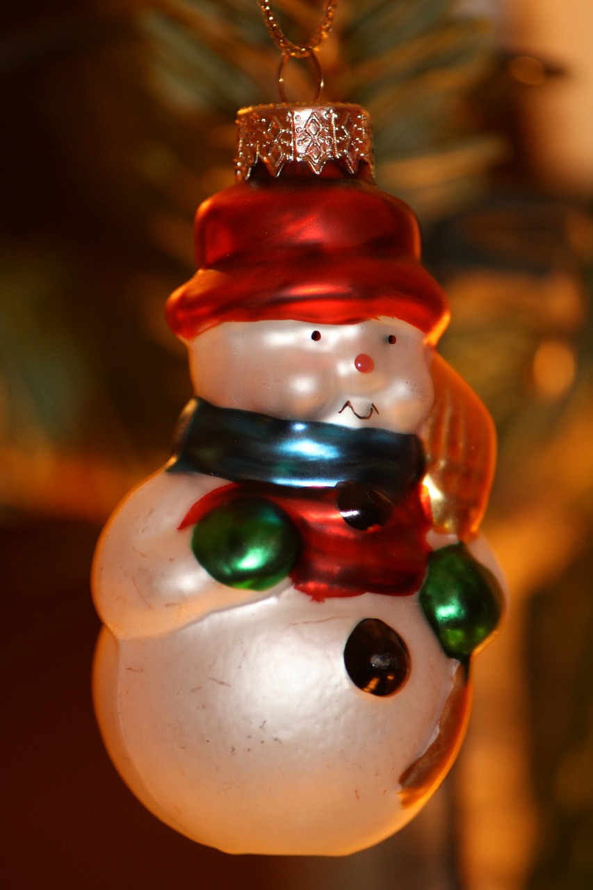 christmas christmas bauble snow man free photo