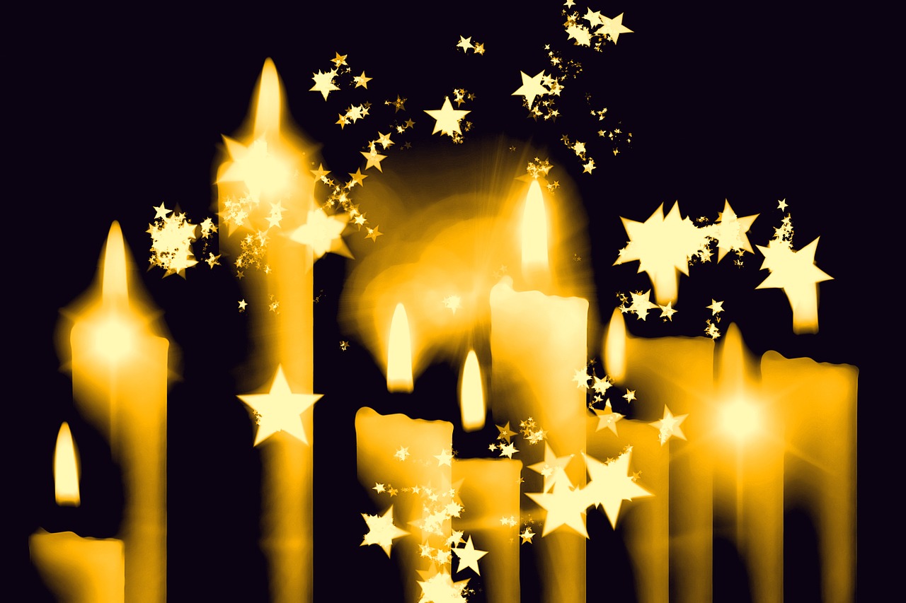 christmas candles star free photo