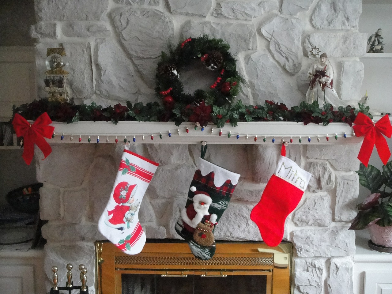 christmas stockings hearth free photo