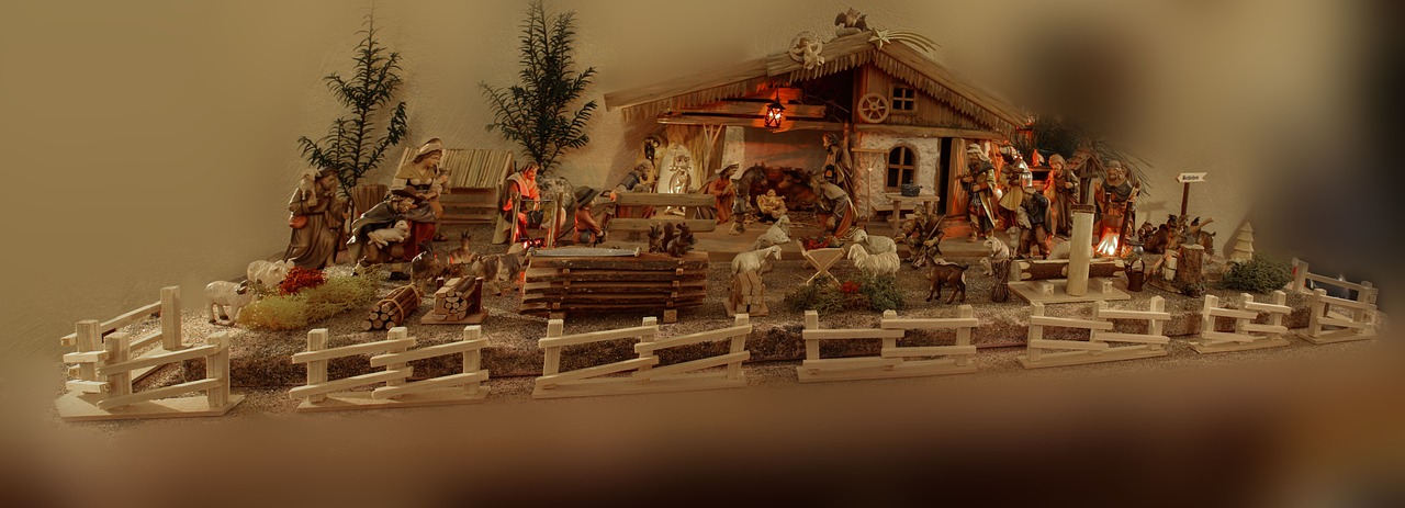 christmas crib nativity scene free photo