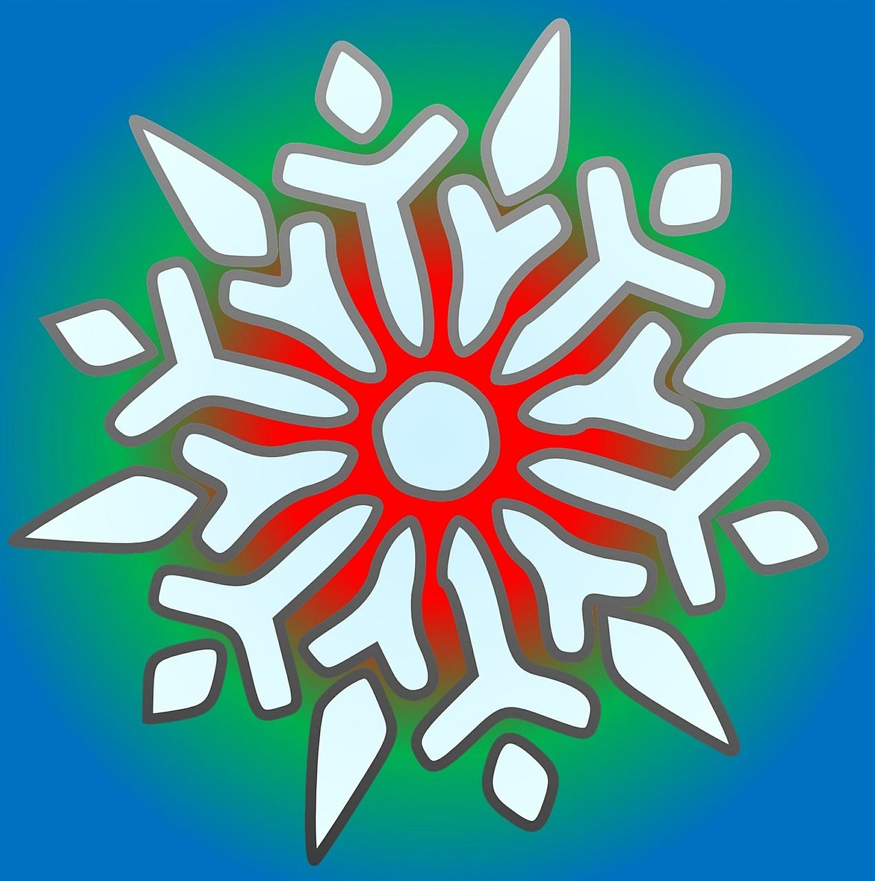 christmas snowflake red free photo