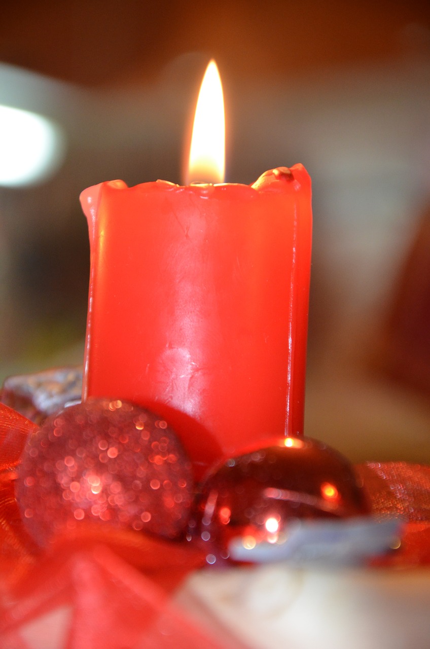 christmas red candle free photo