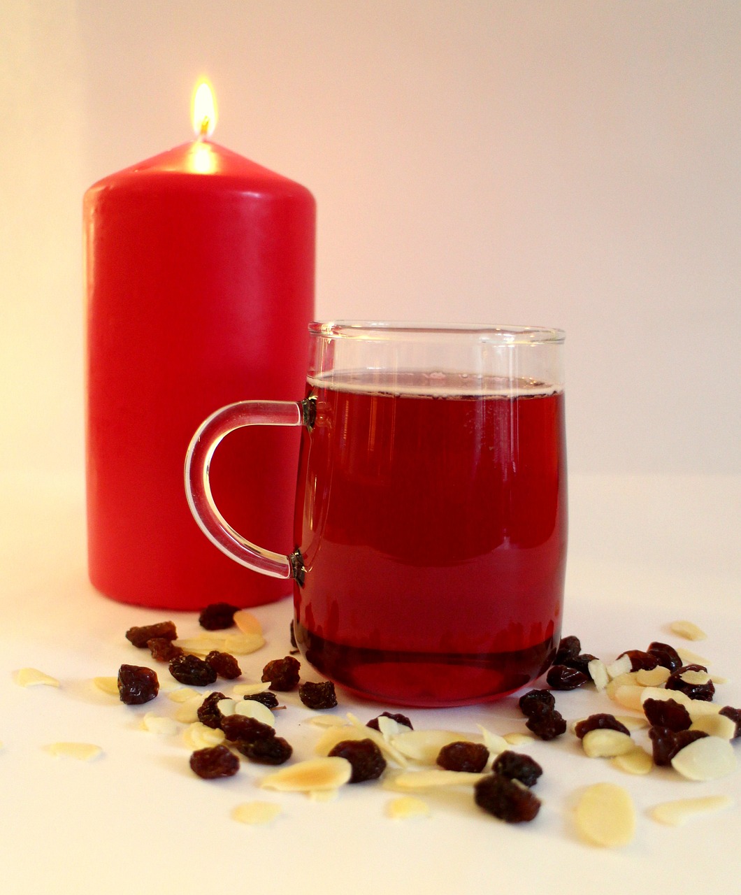 christmas candle mulled wine free photo