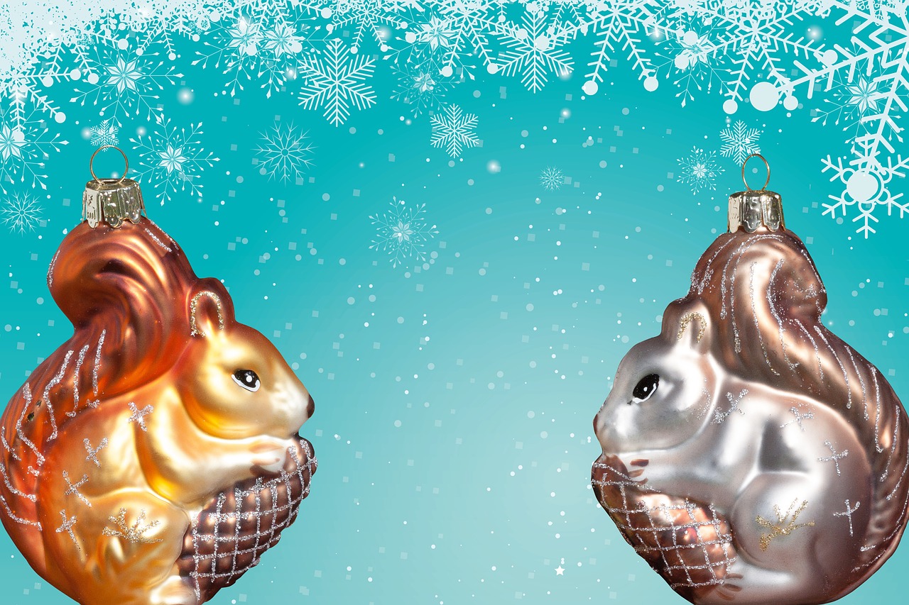 christmas squirrel christmas decorations free photo