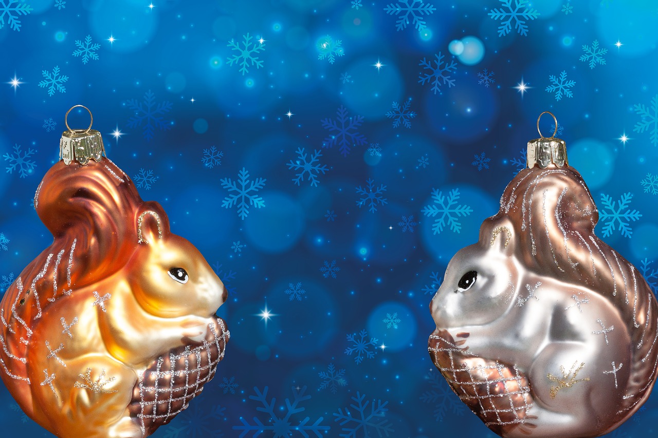 christmas squirrel christmas decorations free photo