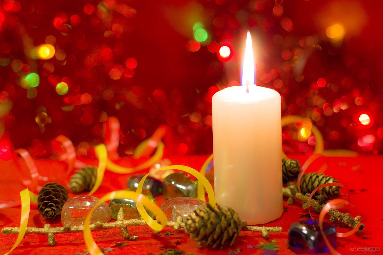 christmas candle red free photo