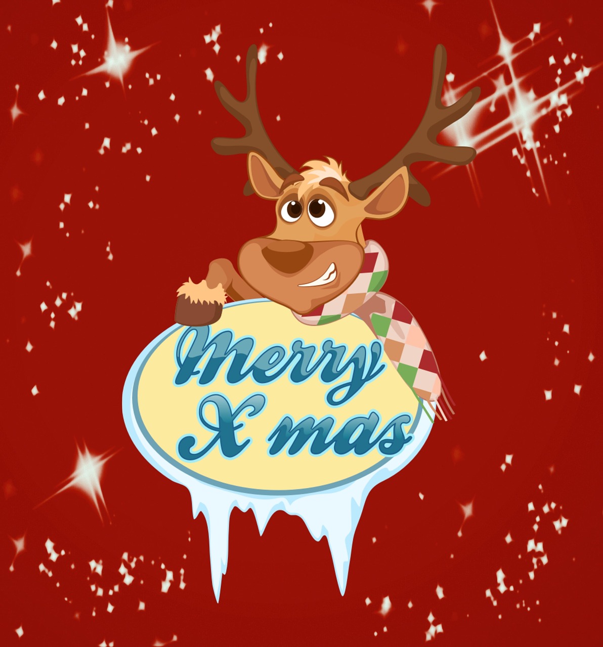 christmas moose reindeer free photo