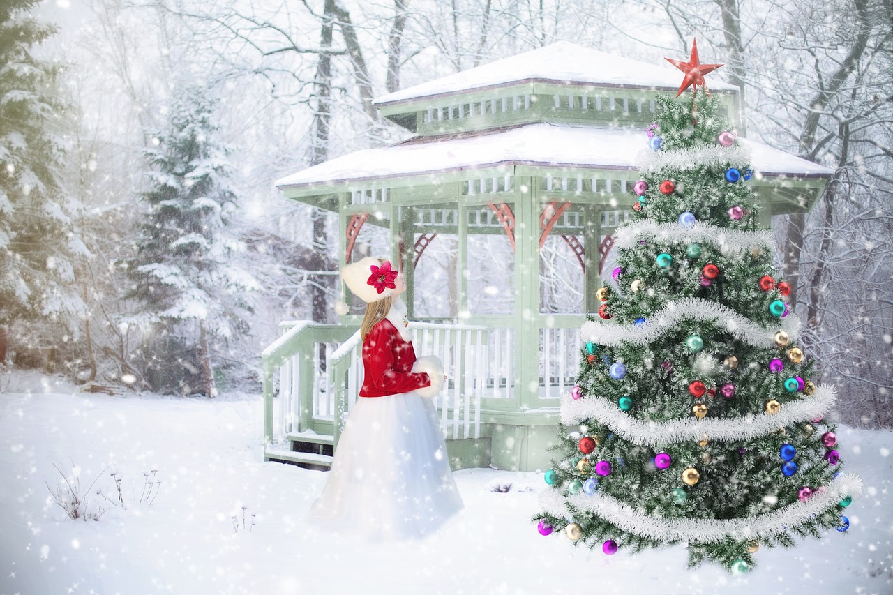 christmas background backdrop christmas scene free photo