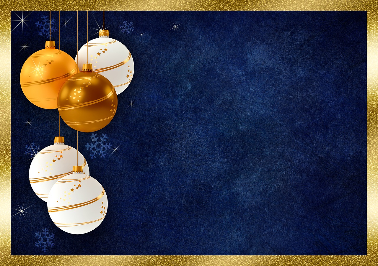 christmas balls frame background image free photo