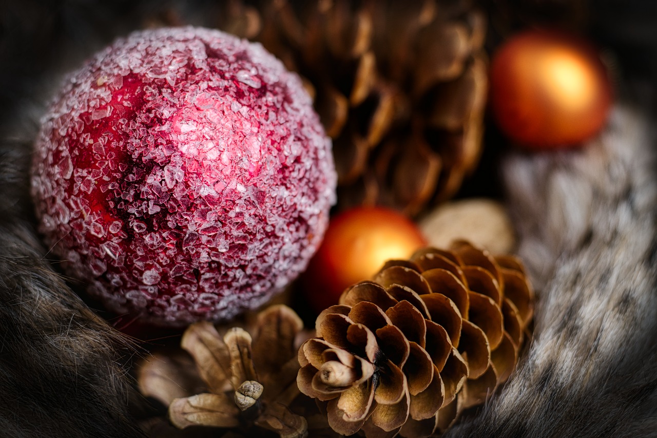 christmas bauble  pine cones  christmas free photo