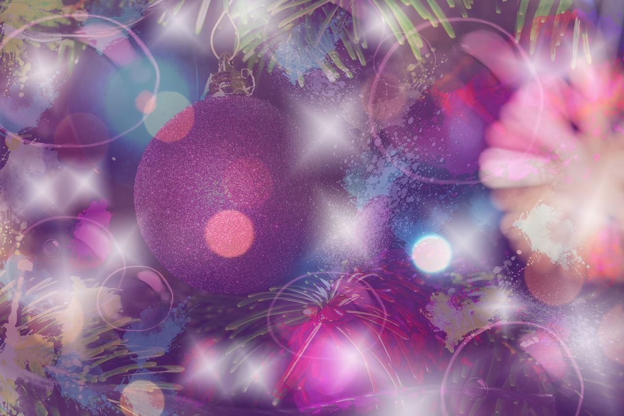 christmas bauble colorful lights free photo