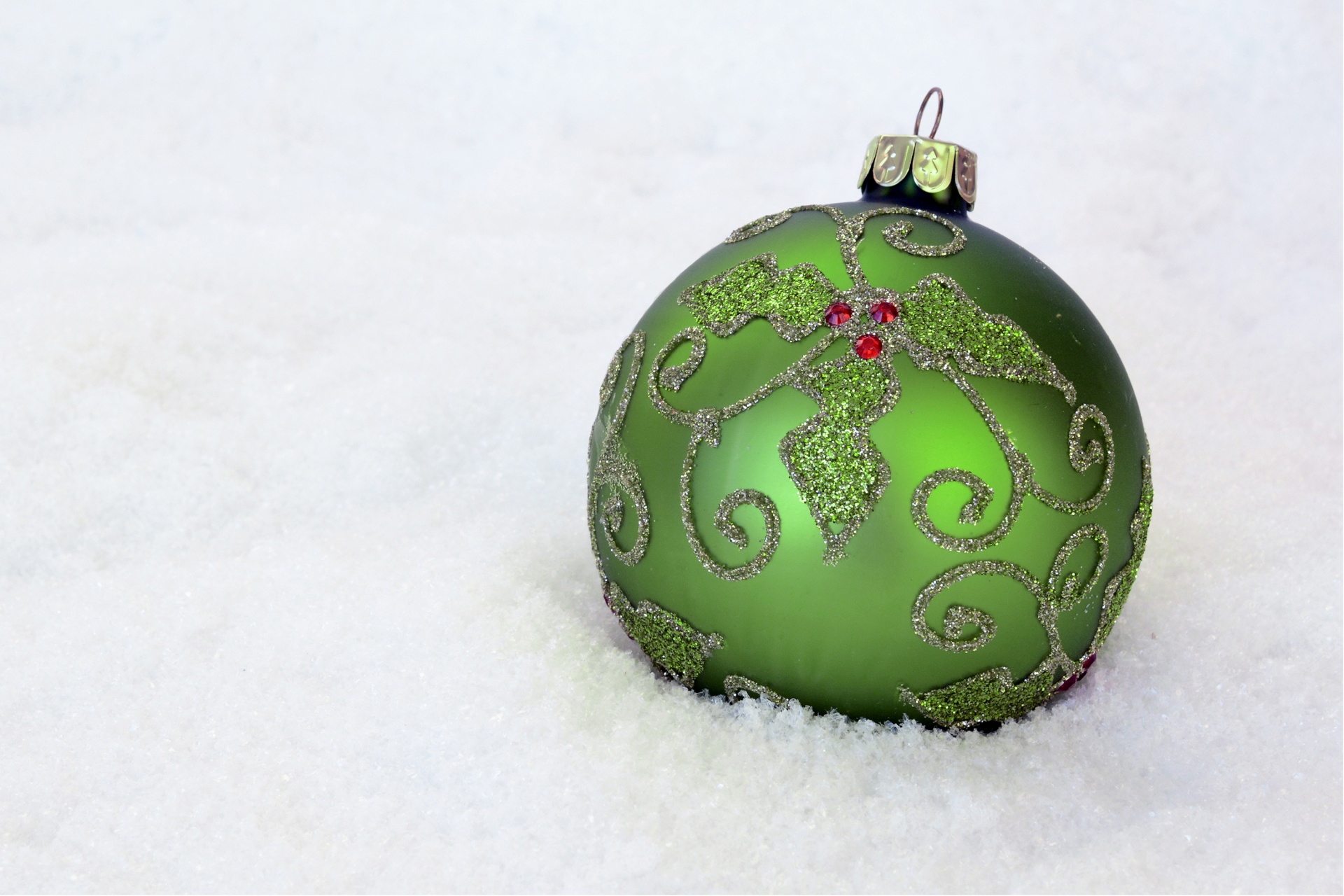 christmas bauble green free photo
