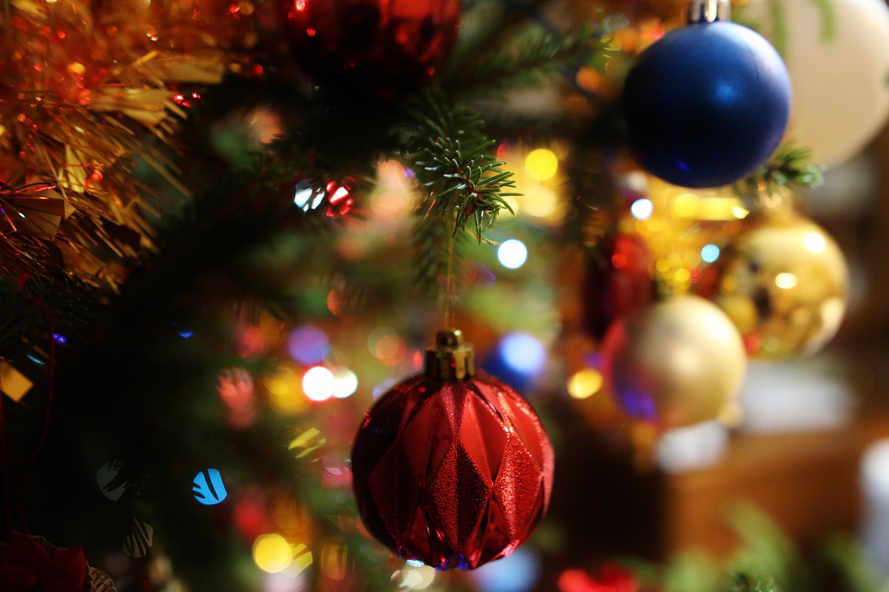 christmas baubles  christmas tree  holidays free photo